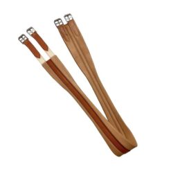 CINCHA ANATÓMICA MOLDEADA DE CUERO DOBLE MARJOMAN CON ELÁSTICOS A UN LADO Marjoman comprar equipación equitación España