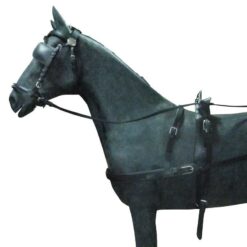 ENGANCHE CON PECHOPETRAL PARA UN CABALLO NYLON Y CUERO ECONÓMICO Marjoman Distribution comprar equipación equitación España