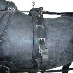 Alternative view of ENGANCHE CON PECHOPETRAL PARA DOS CABALLOS NYLON Y CUERO