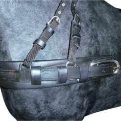 Alternative view of ENGANCHE CON PECHOPETRAL PARA UN CABALLO NYLON Y CUERO