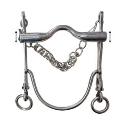 Bocado vaquero cromado con embocadura móvil inox y barra curva Marjoman Distribution comprar equipación equitación España