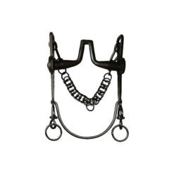 BOCADO CUELLO PICHÓN BARRA CURVA CADENILLA PAVONADO Marjoman Distribution comprar equipación equitación España