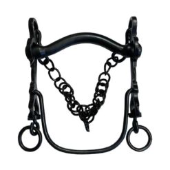 Bocado vaquero pavonado con embocadura arco y barra curva Marjoman Distribution comprar equipación equitación España