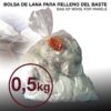 BOLSA RELLENO DE LANA PARA BASTE ZALDI 0.5kg -