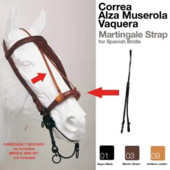 CORREA ALZA MUSEROLA VAQUERA - Color: Black