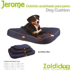 PERRO COLCHON ACOLCHADO JEROME AZUL - Tamaño: 100 x 70 x 11cm