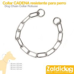 PERRO COLLAR CADENA RESISTENTE - Tamaño: 50cm x 3mm