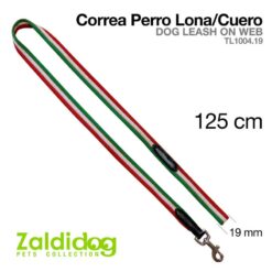 PERRO CORREA LONA/CUERO TL1004.19 125cm X 19mm -
