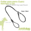 PERRO CORREA CUERO REDONDO TL1001 140cm X 13mm NEGRO -