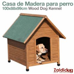 PERRO CASA MADERA 100x88x99cm -