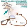 PERRO COLLAR GALGO CON MOSQUETÓN PARA 2 GALGOS -