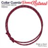 COLLAR CUERDA DOMA NATURAL 44570 ROJO/AZUL -