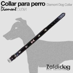 PERRO COLLAR DIAMONT DC091 NEGRO -