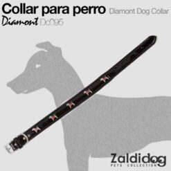 PERRO COLLAR DIAMONT DC095 NEGRO -