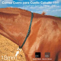 CORREA CUERO PARA CUELLO CABALLO 1441 - Color: Black