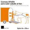 CORREAS AYUDA PARA SUBIR CABALLO AL VAN -