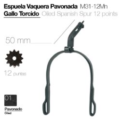 ESPUELA VAQUERA PAVONADO GALLO TORCIDO M31-12MN -