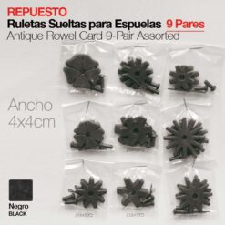 ESPUELA RULETAS SUELTAS 9 PARES ancho: 4x4cm -