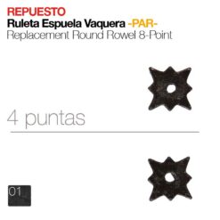 ESPUELA REPUESTO PAR RULETA VAQUERA 4 puntas -
