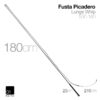 FUSTA PICADERO 500-180 NEGRO 180cm -