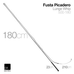 FUSTA PICADERO 500-180 NEGRO 180cm -