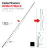 FUSTA PICADERO DESMONTABLE  180cm -