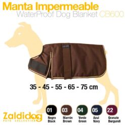 PERRO MANTA IMPERMEABLE CB600 - Color: Brown