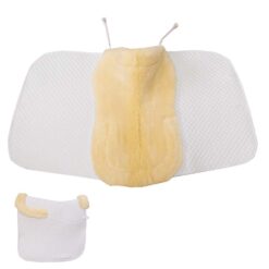 MANTILLA CON BORREGUILLO NATURAL - Color: White