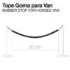 TOPE GOMA PARA VAN DE CABALLOS NEGRO -