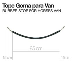 TOPE GOMA PARA VAN DE CABALLOS NEGRO -