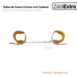 TRABA CUERO CROMO CON CADENA ZALDI EXTRA -