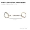 TRABA CUERO CROMO PARA CABALLOS -