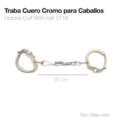 TRABA CUERO CROMO PARA CABALLOS -