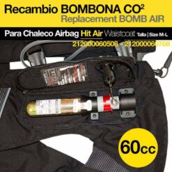 CHALECO AIRBAG HIT AIR BOMBONA 60CC MLV-C tallas:L-XL -