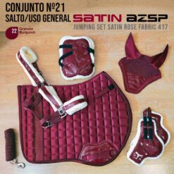 CONJUNTO Nº21 SALTO/U-G SATIN AZSP 417 - Color: Burgundy