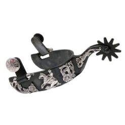ESPUELA TEJANA METAL NEGRO OPACO+RULETA DE 10 Tattini comprar equipación equitación España