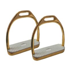 ESTRIBO DORADO CON TACO 12 CM Marjoman Distribution comprar equipación equitación España