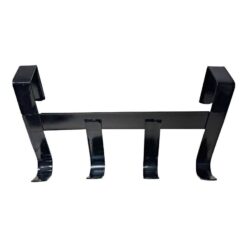 Alternative view of Percha portátil para cabezadas en metal negro