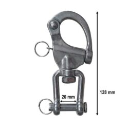 Alternative view of Mosquetón de enganche inox marino 128 mm