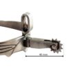 Espuela vaquera inox gallo recto ruleta inglesa Marjoman Distribution comprar equipación equitación España