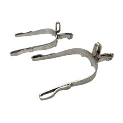 Espuela vaquera inox gallo curvo ruleta inglesa Marjoman Distribution comprar equipación equitación España
