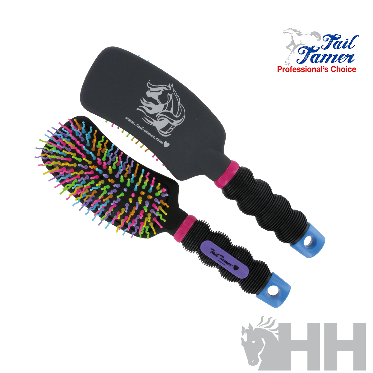 Cepillo Professional'S Choice Tail Tamer Para Crines Y Cola Rainbow Curvo