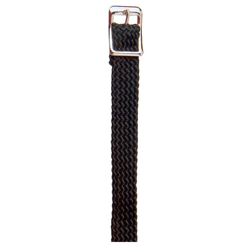 Correa Espuela Inglesa Hh Nylon Fina Negro Con Hebilla (Par)