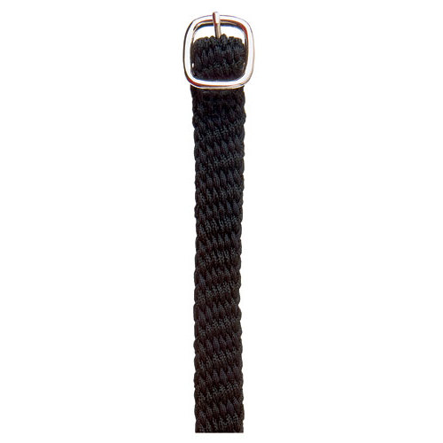 Correa Espuela Inglesa Hh Nylon Gruesa Negro Con Hebilla (Par)