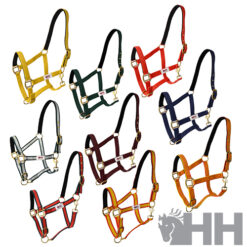 Cabezada Cuadra Hh Nylon Doble Con Mosqueton