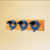 Portabridas Pared Stubbs Visera Plana S20 (Juego 3 Sobre Base Madera)