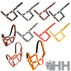 Cabezada Cuadra Hh Nylon Doble Sin Mosqueton