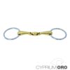 Filete Sefton Cyprium Oro Anilla Embocadura Hueca Partida Doble Grosor 14 mm