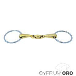 Filete Sefton Cyprium Oro Anilla Embocadura Hueca Partida Doble Grosor 14 mm