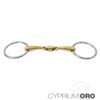Filete Sefton Cyprium Oro Anilla Embocadura Hueca Partida Doble Grosor 18 mm